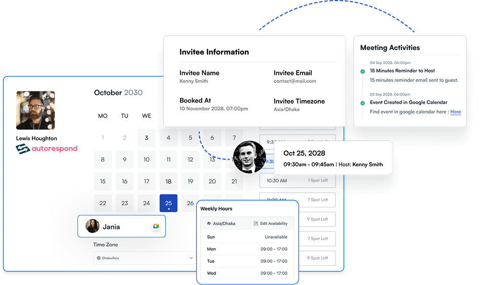 Appointment scheduling on your own domain