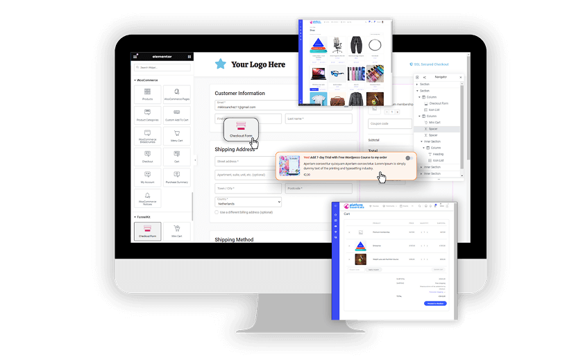 Shop and sales funnels